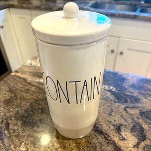 Rae Dunn Contain canister white ceramic kitchen home storage
